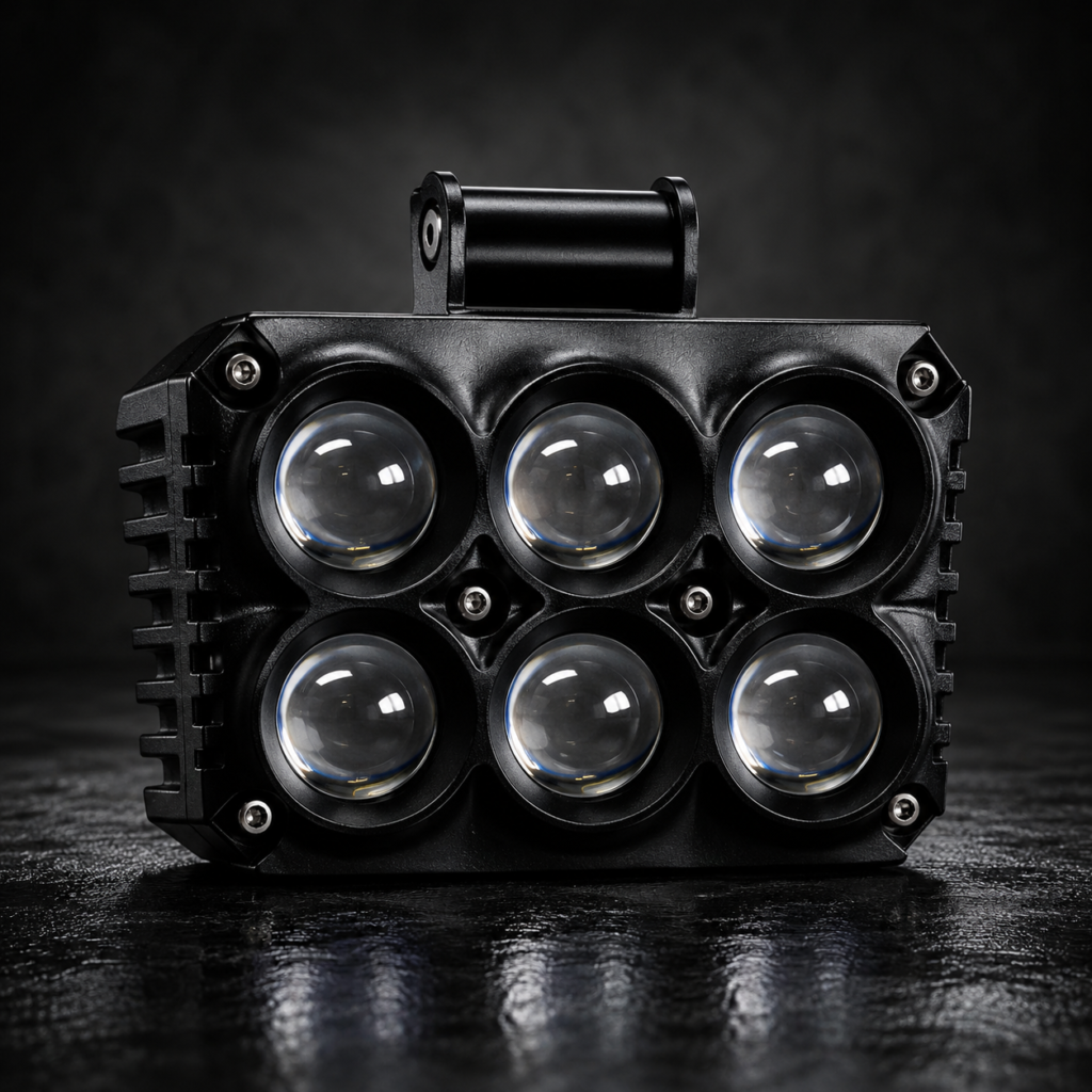 Neblinera LED 6 lupas con luz media